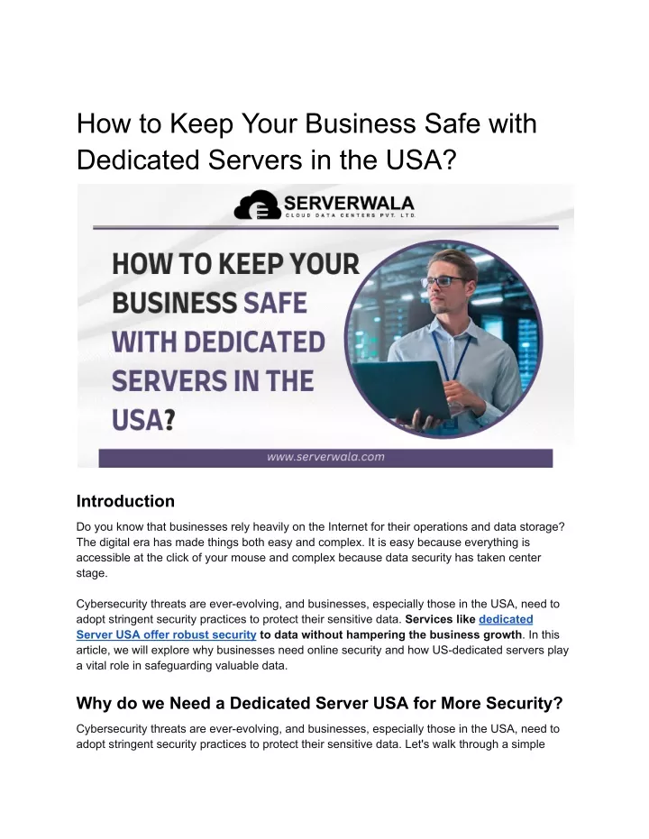 how to keep your business safe with dedicated