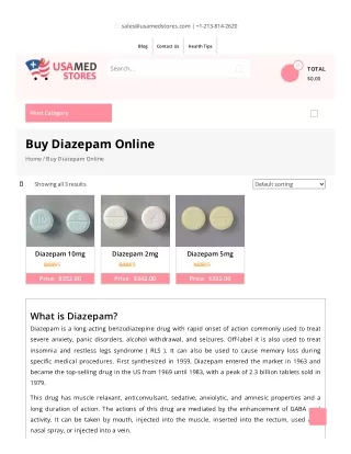 Buy Diazepam Online Legally in USA