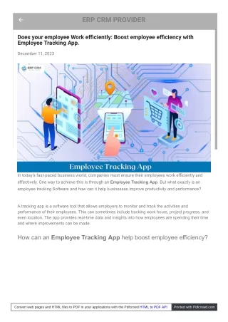 Exploring the benefits of an Employee Tracking App