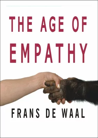 ⭐DOWNLOAD⚡ Book [PDF]  The Age of Empathy: Nature's Lessons for a Kinder Society