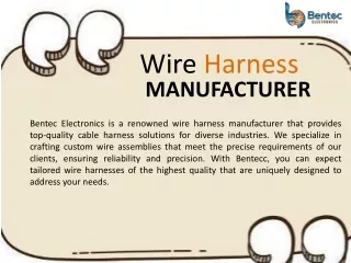 Wire Harness Manufacturer