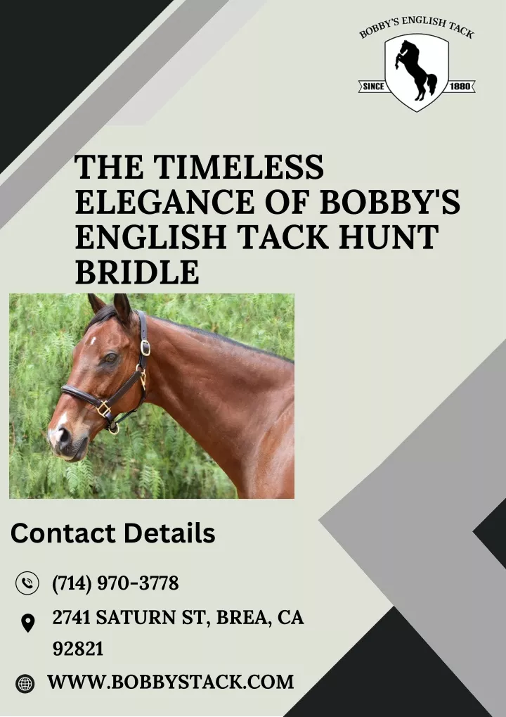 the timeless elegance of bobby s english tack