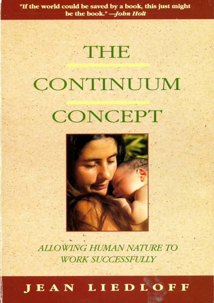 pdf the continuum concept in search of happiness