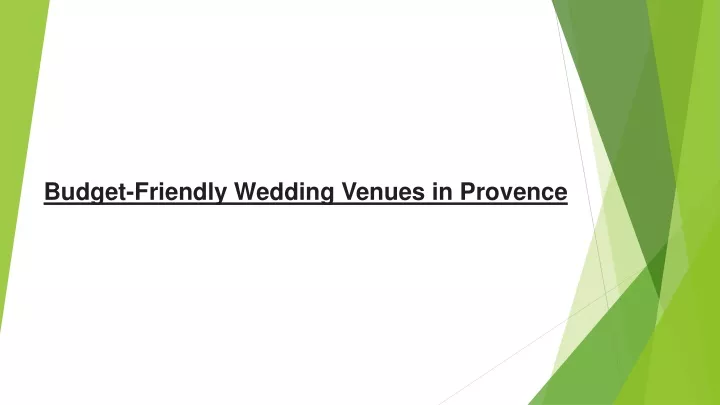 budget friendly wedding venues in provence
