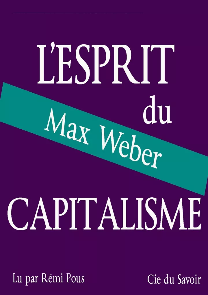 pdf l esprit du capitalisme download pdf read