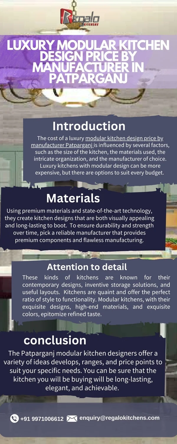 Luxury Modular Kitchen Design Price By Manufacturer In Patparganj