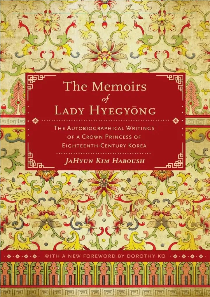 read pdf the memoirs of lady hyegyong