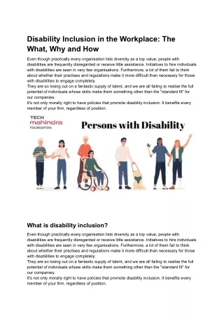 Disability Inclusion in the Workplace_ The What, Why and How