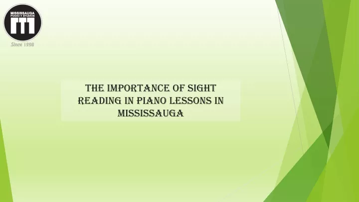 the importance of sight reading in piano lessons
