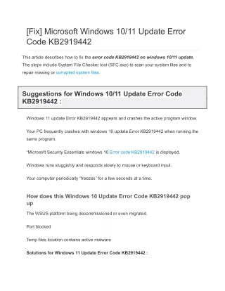 fix microsoft windows 10 11 update error code