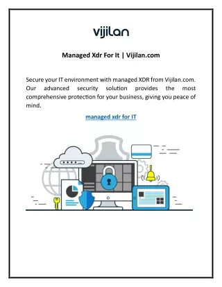 managed xdr for it vijilan com