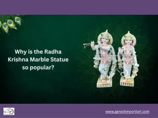 Why is the Radha Krishna Marble Statue so Popular