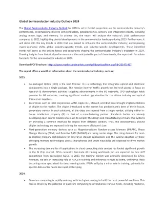 global semiconductor industry outlook 2024