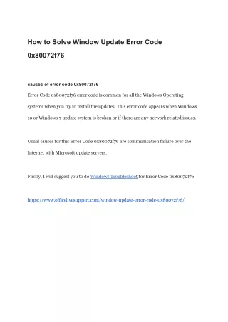how to solve window update error code