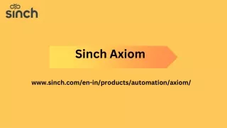 Sinch Axiom Software for Financial Institutions