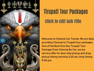 Chennai To Tirupati Tour Package