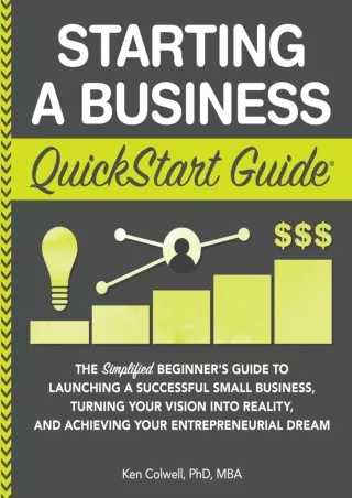 download⚡️[EBOOK]❤️ Starting a Business QuickStart Guide: The Simplified Beginner’s Guide to Launching a Successful Smal