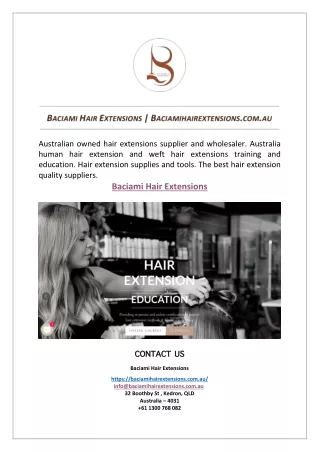 Baciami Hair Extensions | Baciamihairextensions.com.au