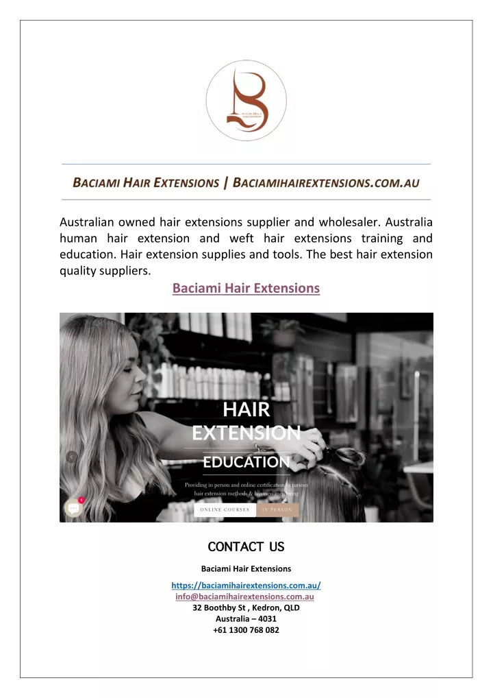 australian owned hair extensions supplier