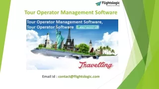 Tour Operator Management Software