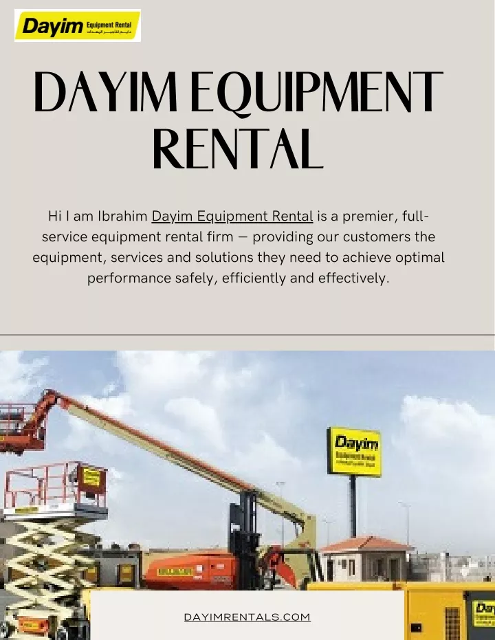 dayim equipment rental