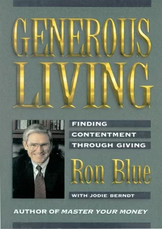 book❤️[READ]✔️ Generous Living: Finding Contentment Through Giving