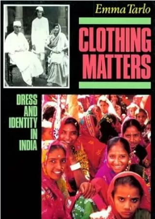 Ebook❤️(download)⚡️ Clothing Matters: Dress and Identity in India