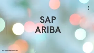 SAP ARIBA PPT
