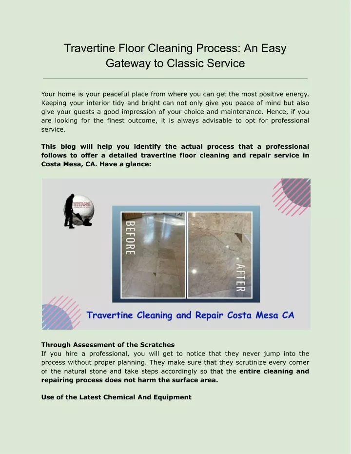 travertine floor cleaning process an easy gateway