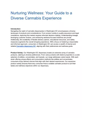 Title_ _Nurturing Wellness_ Your Guide to a Diverse Cannabis Experience_