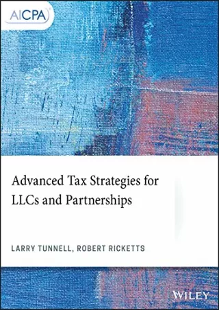 Download⚡️ Advanced Tax Strategies for LLCs and Partnerships (AICPA)