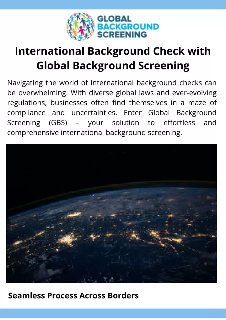 international background check with global