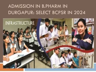 Admission in B.Pharm in Durgapur Select BCPSR in 2024