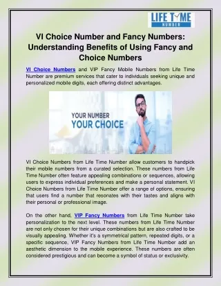 vi choice number and fancy numbers understanding