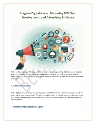 Gurgaon Digital Nexus Mastering SEO, Web Development, and Advertising Brilliance