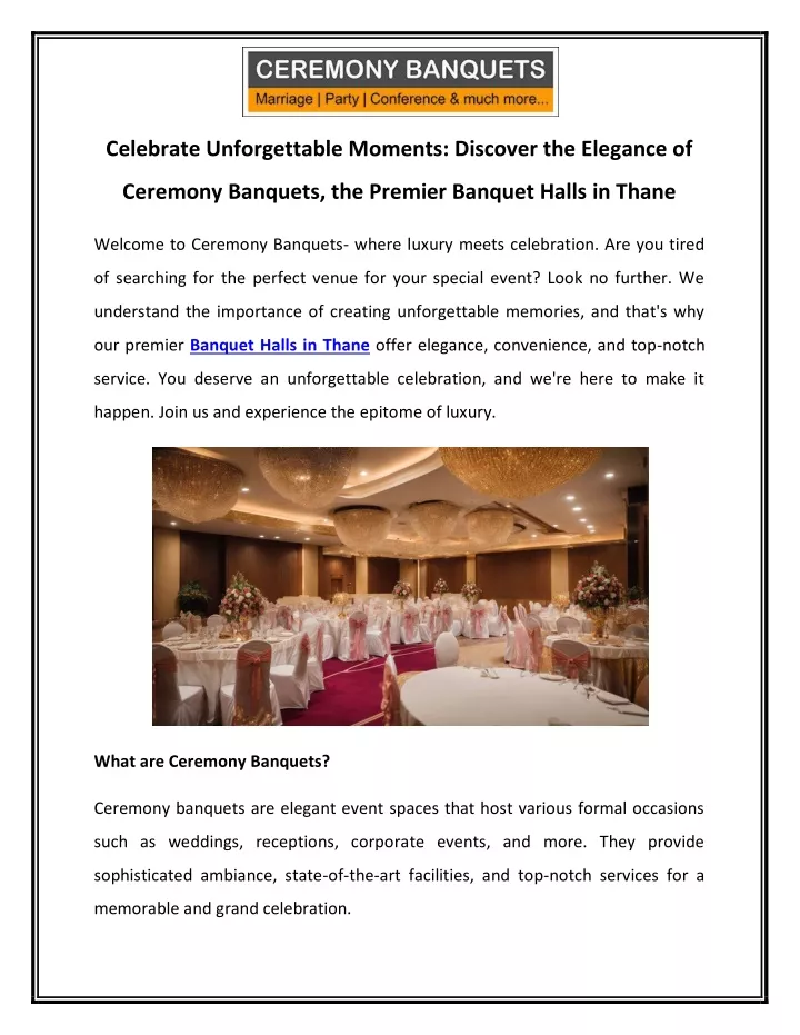 celebrate unforgettable moments discover