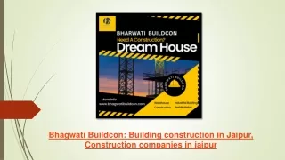 Bhagwati Buildcon: Building construction in Jaipur, Construction companies