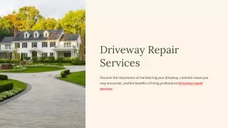 Driveway Repair Services