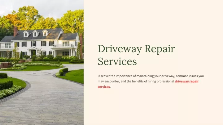 driveway repair services