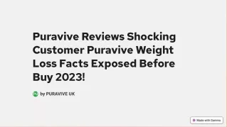 Puravive Reviews Shocking Customer Puravive Weight Loss Facts Exposed Before Buy 2023!