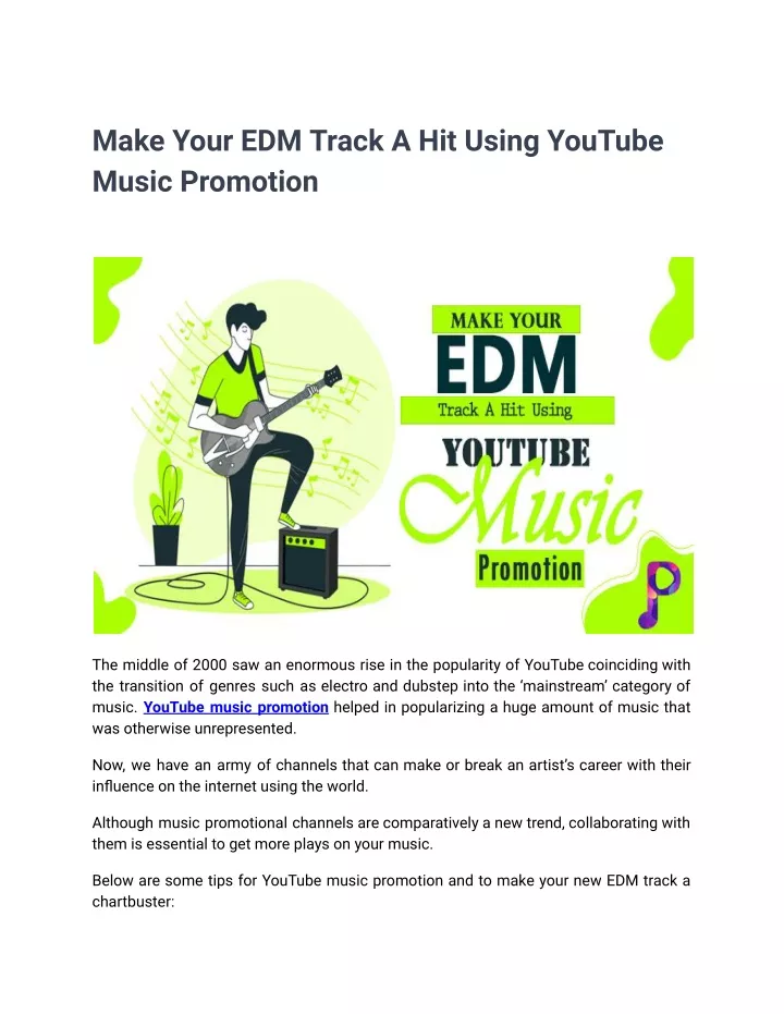 make your edm track a hit using youtube music