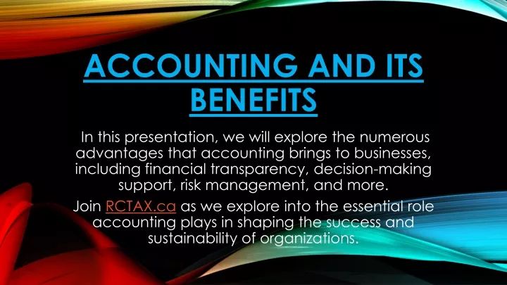 accounting and its benefits