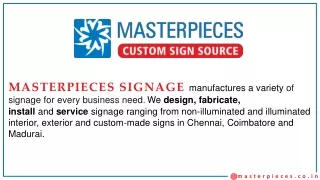Custom Signage Source For Your Brand - Masterpieces