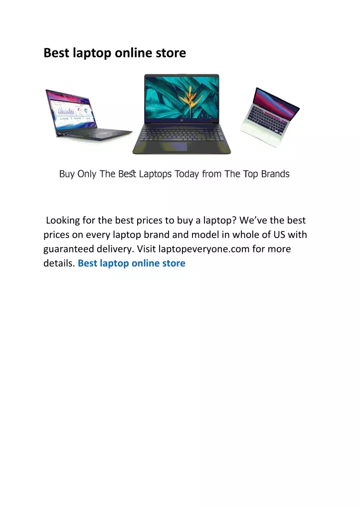 best laptop online store