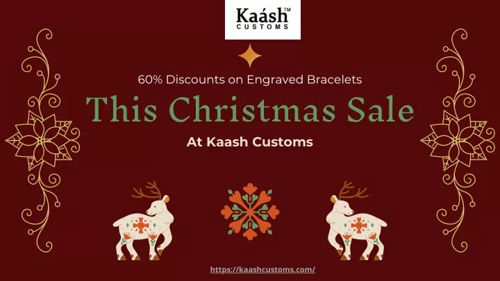 this christmas sale at kaash customs