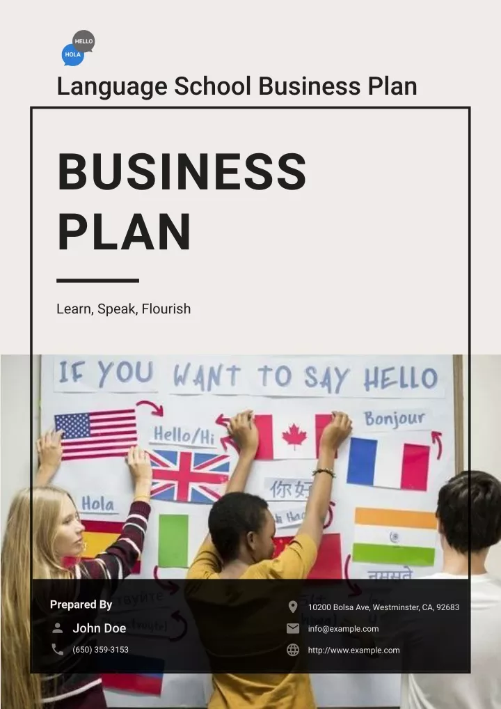 language school business plan