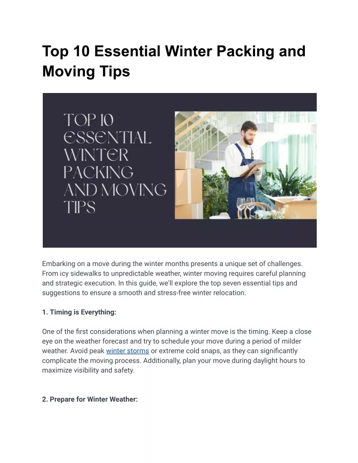 top 10 essential winter packing and moving tips