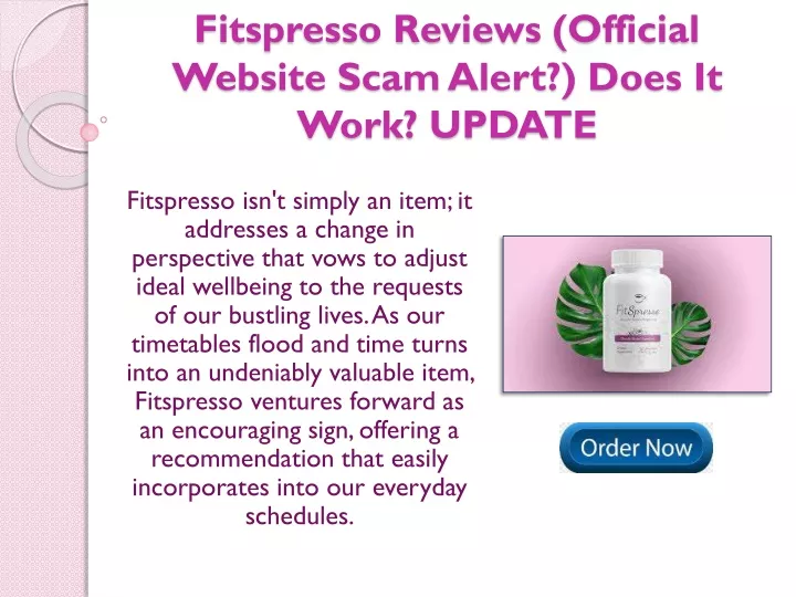 fitspresso reviews official website scam alert