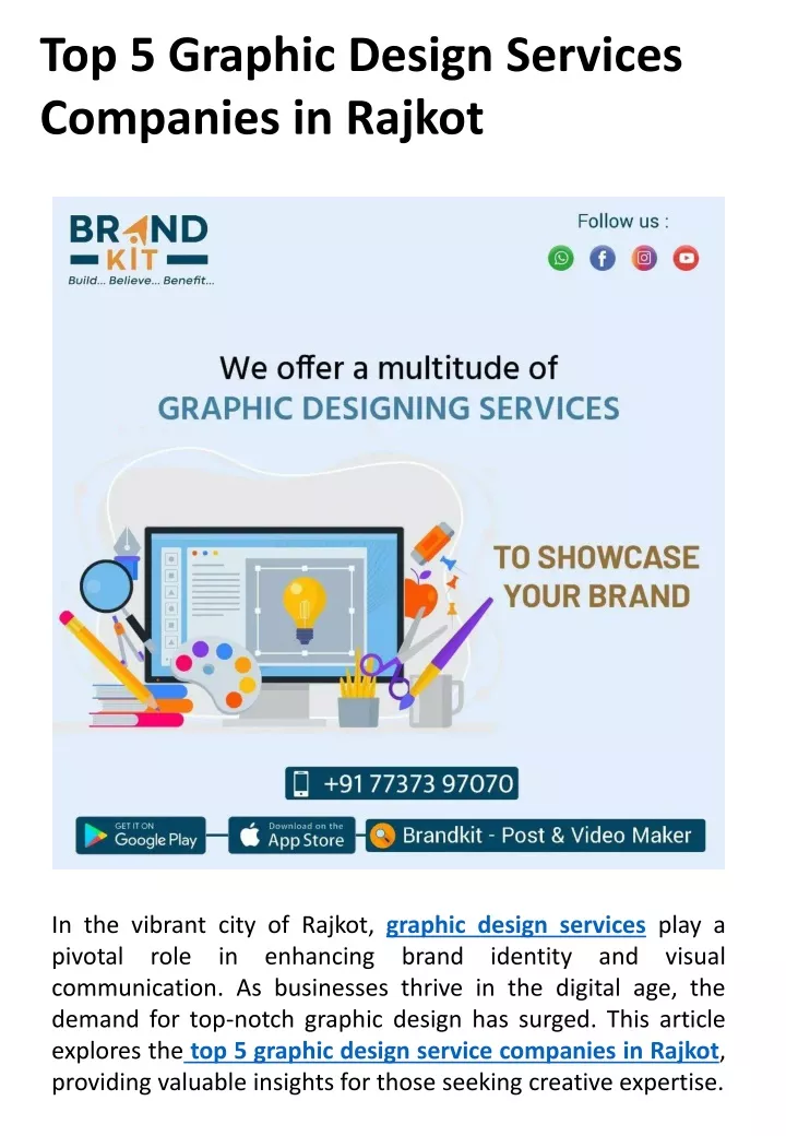 top 5 graphic design services companies in rajkot