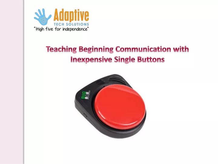 teaching beginning communication with inexpensive